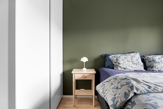 luxury master bedroom suite with panoramic windows and neutral tones designer bed